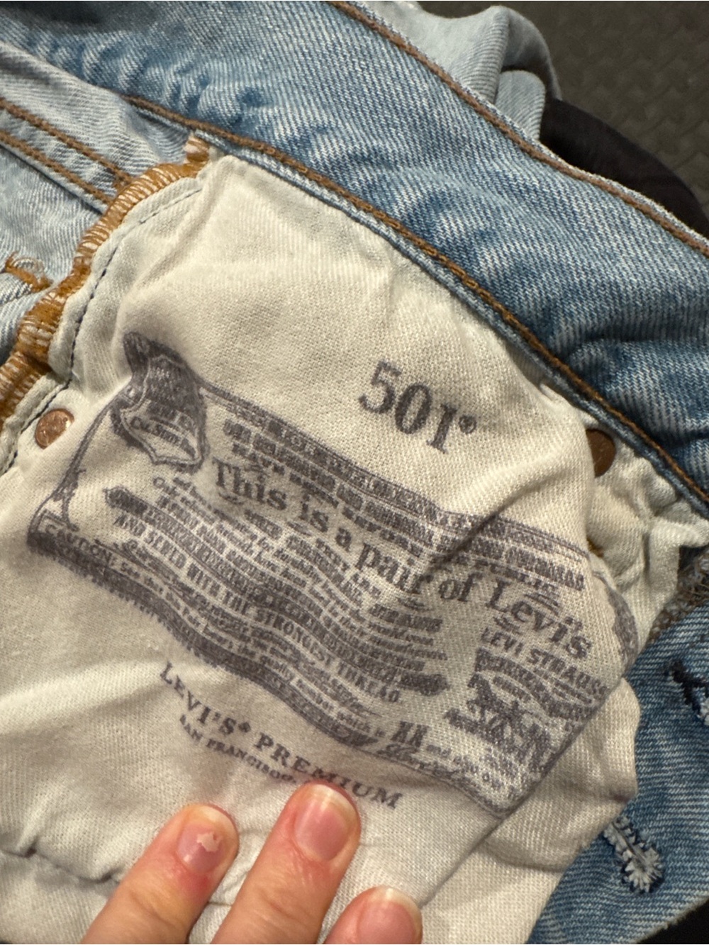 Women's Light Blue Distressed Jeans - Picture 5 of 6